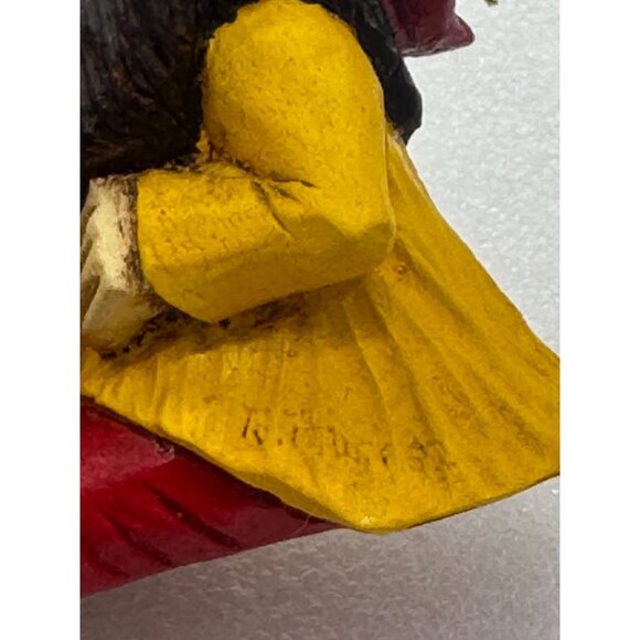 Vintage Steve Tunturi Whittlers Workshop Gnome Christmas Ornament Hand Carved - Picture 8 of 9